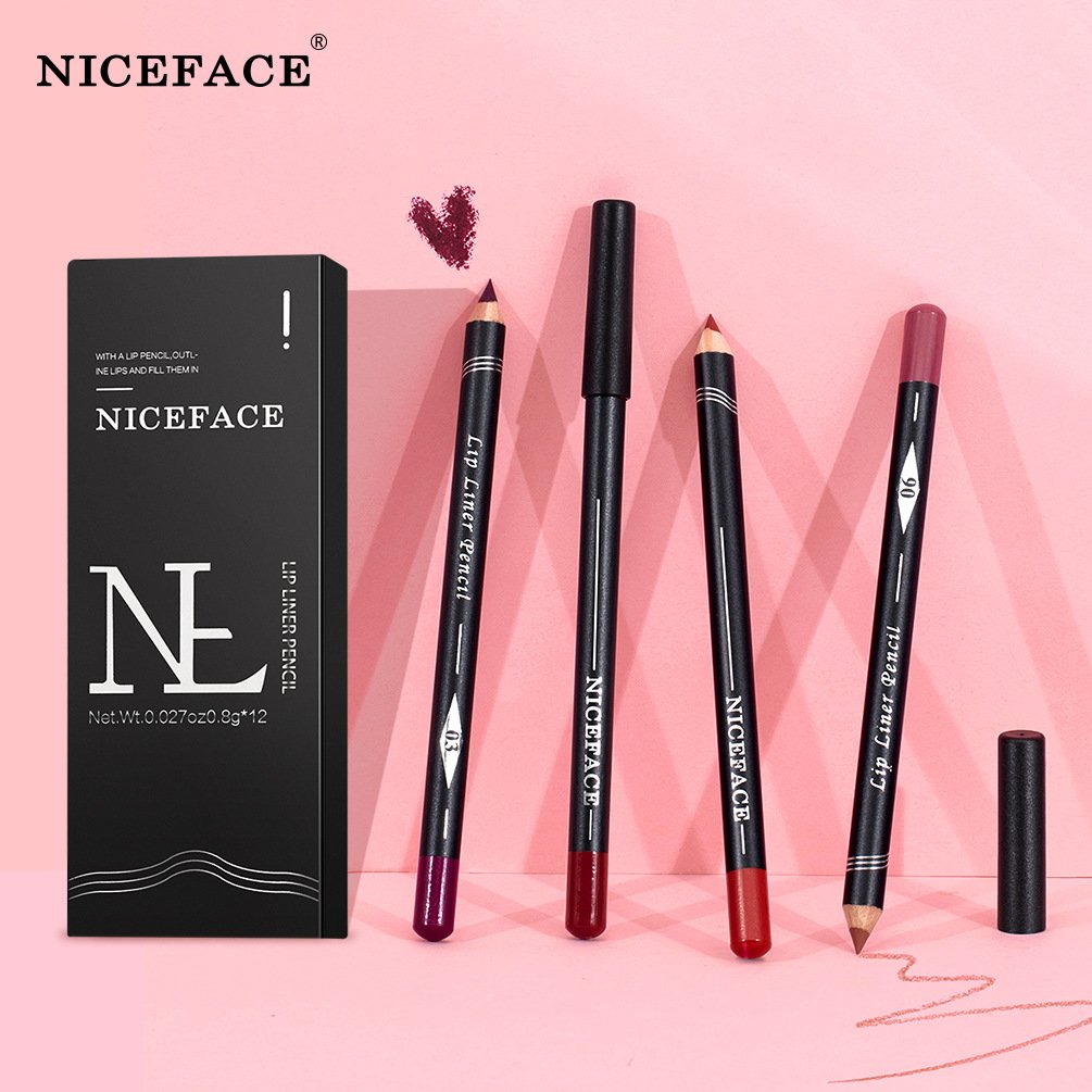 12-Color Matte Lip Liner Pencil Set