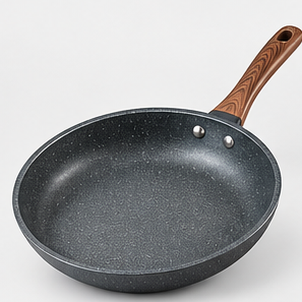 Granite-Style Non-Stick Fry Pan with Glass Lid